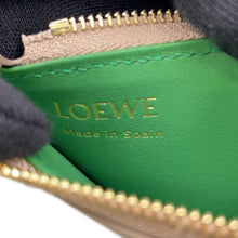 Load image into Gallery viewer, LOEWE Knot Coin Card Holder Sand/Tropical GreenCEM1Z40X02 shiny napa calf