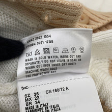 Load image into Gallery viewer, PRADA Cropped Cotton Cardigan Size 36 Beige/WhiteP25I04 Cotton100%