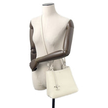 将图像加载到图库查看器中,TOD’S Timeless 2-Way Tote Bag White Leather Size Mini