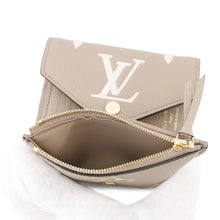 将图像加载到图库查看器中,LOUIS VUITTON Portefeuille Victorine Tourterelle claimM81861 Bicolor Monogram Empreinte Leather
