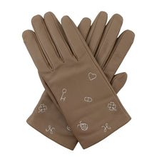 Load image into Gallery viewer, HERMES Lucky Bag Charm Glove Size 7 Etoupe Lambskin