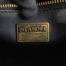 将图像加载到图库查看器中,DOLCE&GABBANA DG Amore 2-way Handbag Black Calf Leather Faux Pearl