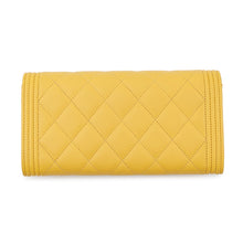 将图像加载到图库查看器中,CHANEL Boy Chanel Long Wallet YellowA80286 Lambskin