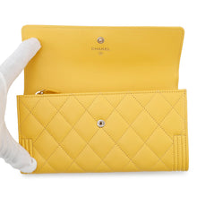 将图像加载到图库查看器中,CHANEL Boy Chanel Long Wallet YellowA80286 Lambskin