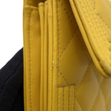 将图像加载到图库查看器中,CHANEL Boy Chanel Long Wallet YellowA80286 Lambskin