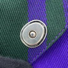 将图像加载到图库查看器中,BURBERRY Check Pattern Clutch Bag Purple/Green8074939 Canvas