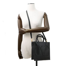 Load image into Gallery viewer, Valentino Garavani V Logo Walk 2-Way Bag BlackXW9B0H23QEL Leather Size Small