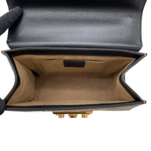 将图像加载到图库查看器中,GUCCI GG Supreme Padlock ChainShoulder Bag Beige/Black409487 GG Supreme Leather Size Small