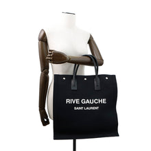 Load image into Gallery viewer, SAINT LAURENT PARIS Rive Gauche Tote Black632539 Canvas Leather