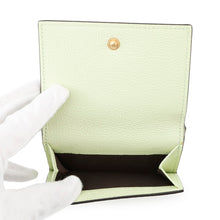 将图像加载到图库查看器中,GUCCI embossed logo compact wallet Green731694 Leather