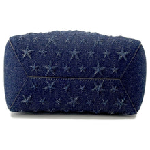 将图像加载到图库查看器中,JIMMY CHOO Lenny North South 2-Way Bag Navy Denim Leather Size S-M
