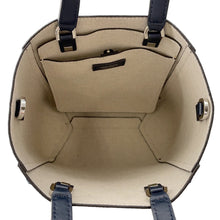 Load image into Gallery viewer, JIMMY CHOO Lenny North South 2-Way Bag Navy Denim Leather Size S-M