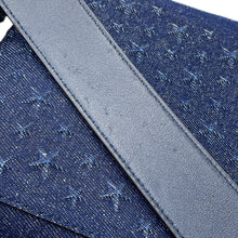 Load image into Gallery viewer, JIMMY CHOO Lenny North South 2-Way Bag Navy Denim Leather Size S-M