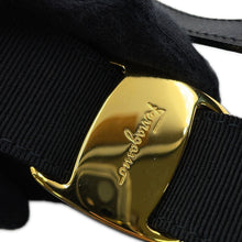 Load image into Gallery viewer, Ferragamo Vala Ribbon Shoulder Black Leather