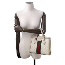 将图像加载到图库查看器中,GUCCI Ophidia GG Tote Bag Beige/White547551 GG Supreme Leather Size Small