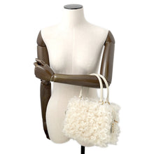 Load image into Gallery viewer, MIUMIU Zipped Top Handle Bag White5BB092 Sheepskin sheepfur