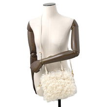 将图像加载到图库查看器中,MIUMIU Zipped Top Handle Bag White5BB092 Sheepskin sheepfur