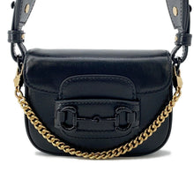 将图像加载到图库查看器中,GUCCI Horsebit 1955 Shoulder Bag Black726863 Leather Size Mini