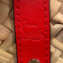 将图像加载到图库查看器中,Christian Louboutin Rubishore basket bag Beige/Blue1215220 Raffia Leather