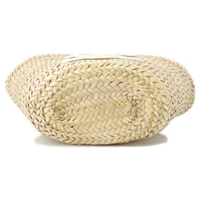 将图像加载到图库查看器中,CELINE Teen Triomphe Classic Panier Basket Bag Natural/White194002CGG.25FO Raffia Leather