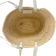 Load image into Gallery viewer, CELINE Teen Triomphe Classic Panier Basket Bag Natural/White194002CGG.25FO Raffia Leather