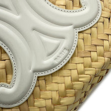 Load image into Gallery viewer, CELINE Teen Triomphe Classic Panier Basket Bag Natural/White194002CGG.25FO Raffia Leather