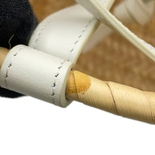 将图像加载到图库查看器中,CELINE Teen Triomphe Classic Panier Basket Bag Natural/White194002CGG.25FO Raffia Leather