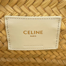 Load image into Gallery viewer, CELINE Teen Triomphe Classic Panier Basket Bag Natural/White194002CGG.25FO Raffia Leather