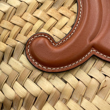 将图像加载到图库查看器中,CELINE Teen Triomphe Classic Panier Basket Bag Tan/Natural194002CGG.25FO Raffia Leather