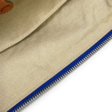 将图像加载到图库查看器中,LOEWE Goya Anagram Backpack Blue/White/Brown335.72.S53 Canvas Leather