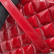 Load image into Gallery viewer, CHANEL Matelasse Mademoiselle Chain Boring Shoulder Red Patent Leather