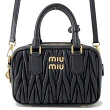 将图像加载到图库查看器中,MIUMIU Arcadi Matelasse 2-Way Bag Black5BB123 Nappa Leather