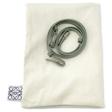 Load image into Gallery viewer, LOEWE Anagram Flamenco Clutch Shoulder Green/BeigeA411FC2X24 Canvas Leather