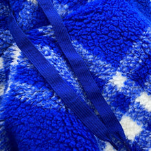 Load image into Gallery viewer, BURBERRY Check Pattern Boa Pullover Hoodie Size M Blue/White8077523 Acryl40% Wool 36% Polyester24%
