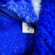 Load image into Gallery viewer, BURBERRY Check Pattern Boa Pullover Hoodie Size M Blue/White8077523 Acryl40% Wool 36% Polyester24%