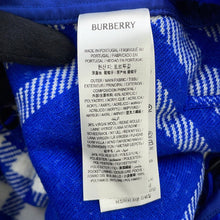 将图像加载到图库查看器中,BURBERRY Check Pattern Boa Pullover Hoodie Size M Blue/White8077523 Acryl40% Wool 36% Polyester24%