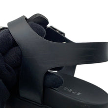 将图像加载到图库查看器中,PRADA Cross Sandals Black2X3118 Rubber Size 8
