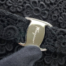 将图像加载到图库查看器中,Ferragamo Vara Ribbon Shoulder Bag Black21D064 Cotton