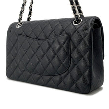 Load image into Gallery viewer, CHANEL Matelasse W Flap ChainShoulder Bag BlackA01112 Caviar Leather Size 25