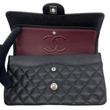 Load image into Gallery viewer, CHANEL Matelasse W Flap ChainShoulder Bag BlackA01112 Caviar Leather Size 25