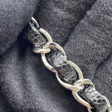 Load image into Gallery viewer, CHANEL Matelasse W Flap ChainShoulder Bag BlackA01112 Caviar Leather Size 25