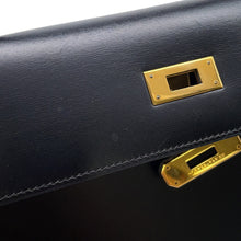 Load image into Gallery viewer, HERMES Kelly Sellier Black Box Calf Leather Size 32