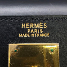 Load image into Gallery viewer, HERMES Kelly Sellier Black Box Calf Leather Size 32
