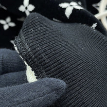 Load image into Gallery viewer, LOUIS VUITTON Monogram Velour Hoodie Size XL Black/WhiteRW231W Cotton100%