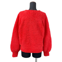 Load image into Gallery viewer, CHANEL CC Logo pullover sweater Size Chronomat 44 RedP62563 Wool 43% Acryl 31% Polyamide 13% Cashmere 10% Polyester 2% Other 1%