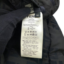 Load image into Gallery viewer, FENDI Down vest Size 52 BlackFAA694 Cotton46% Nylon30% Polyester24%