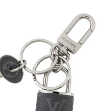 Load image into Gallery viewer, LOUIS VUITTON Porte Cles Padlock & Key BlackM61951 Monogram Eclipse