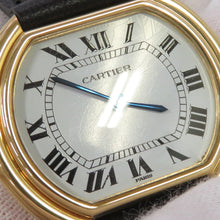 将图像加载到图库查看器中,CARTIER Ellipse LM H28mm×W32mm K18YG Leather White Dial81721152