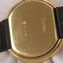 将图像加载到图库查看器中,CARTIER Ellipse LM H28mm×W32mm K18YG Leather White Dial81721152