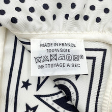 Load image into Gallery viewer, HERMES Carre Bandana Frill Bride de Gala Dot Size 70 White/Black Silk100%